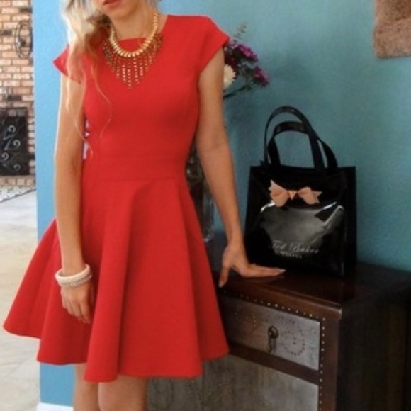 kate spade Dresses & Skirts - Kate Spade Saturday Fit & Flare Dress Coral Cotton